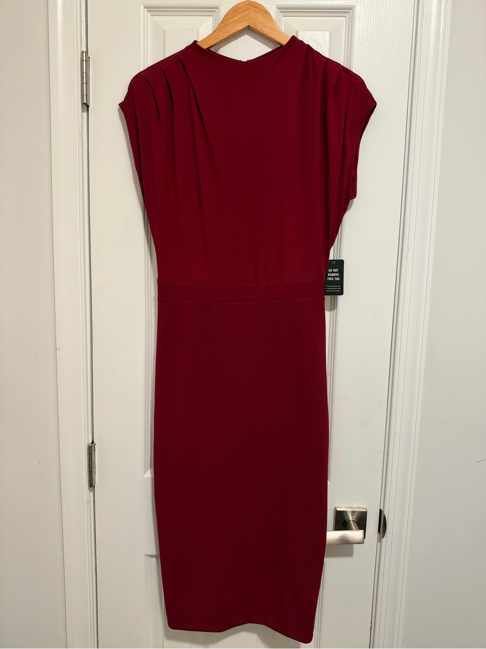 Express Sleeveless Midi Dress in Deep Burgundy
